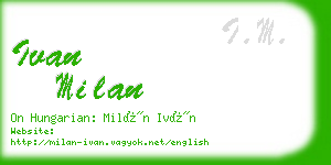 ivan milan business card